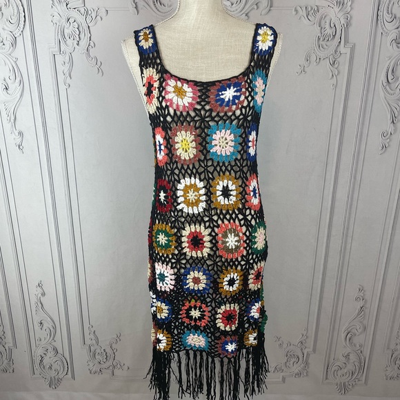 Bohemian Crochet Patchwork Dress - Picture 4 of 10